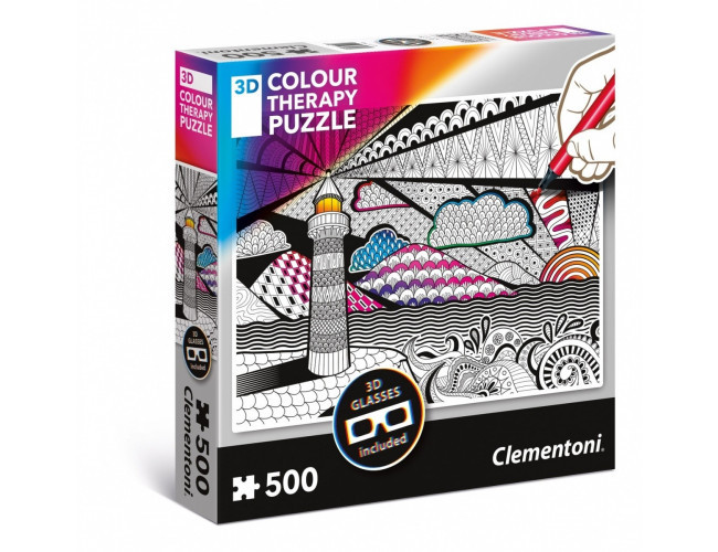 3D COLOR THERAPY Latarnia 500 elementówPuzzle Clementoni35052